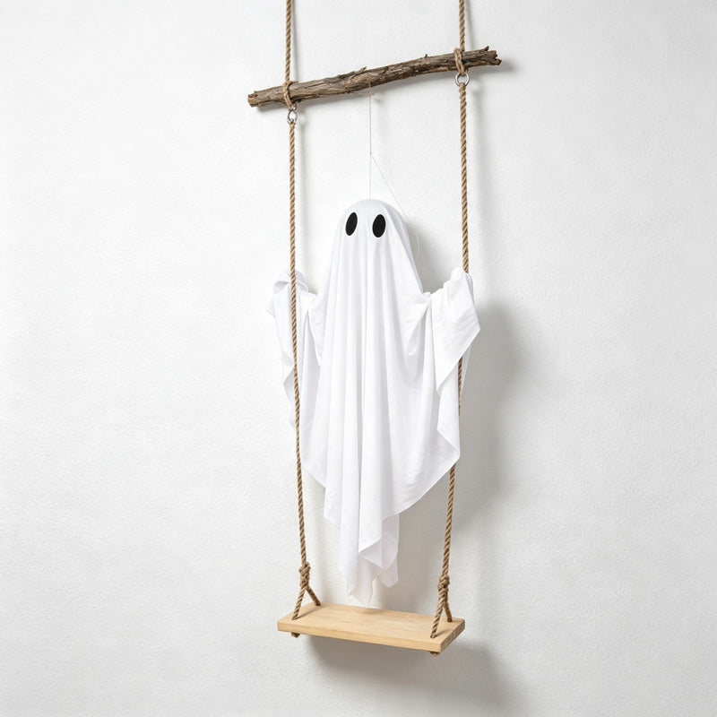 CloudNook Swing Ghost Hanging Prop‑Halloween Yard Decor