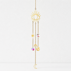 CouldNook Celestial Suncatcher Ornament - Sun Moon and Star Designs