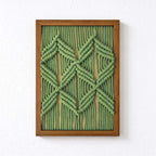 CouldNook Framed Cotton Wall Art - Knotted Patterns and Rectangular Border