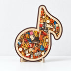 CouldNook Musical Note Wood Jigsaw Puzzle - Instrument Illustration Design