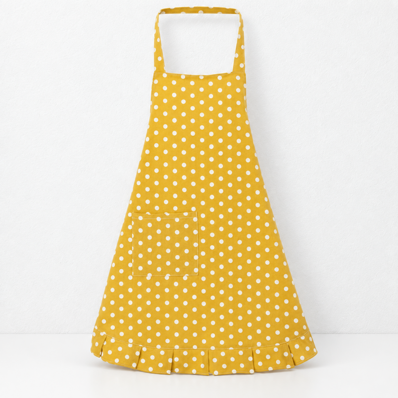 CouldNook Ruffled Kitchen Apron - Polka Dot Pattern Kitchen Wear