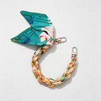 CouldNook Leaf Print Phone Wrist Strap - Braided Chain Loop