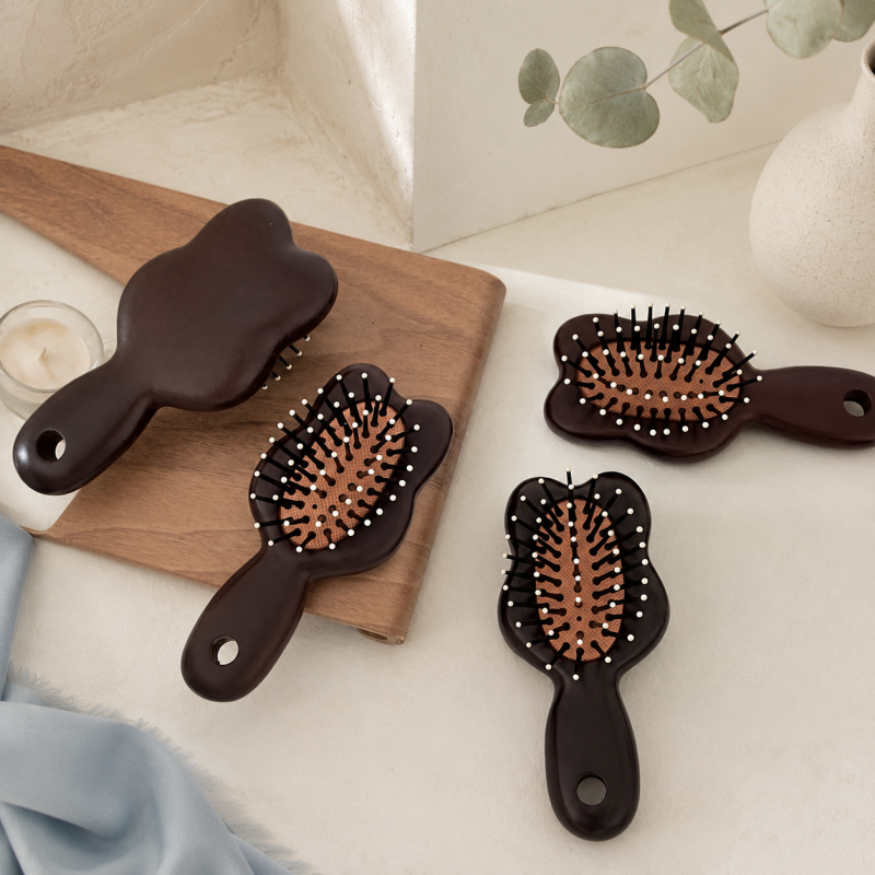 CouldNook Plastic Paddle Hairbrush - Wavy Cushioned Brush Head
