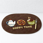 CouldNook Printed PVC Placemat - Patterned Oval and Rectangular Designs