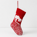 CouldNook Knit Christmas Stocking - Winter Motif and Ribbed Folded Cuff