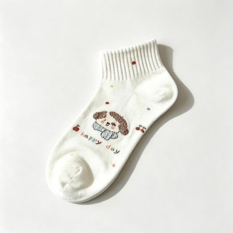 CouldNook Mixed Pattern Crew Socks - Everyday Character Accent