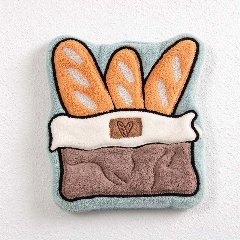 CouldNook Cafe Hanging Hand Towel - Coffee Motifs And Embroidered Details