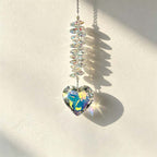 CouldNook Heart Suncatcher - Pendant Colors And Spiral Bead Arrangement