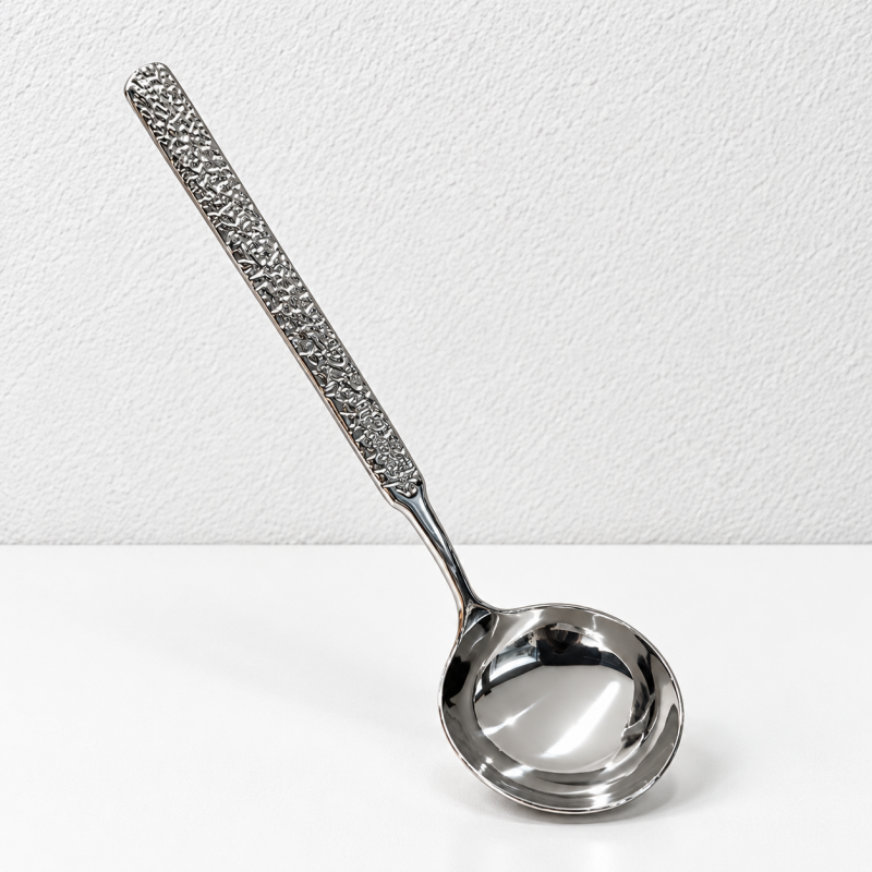 CouldNook Stainless Steel Serving Spoon - Crackle Texture Handle