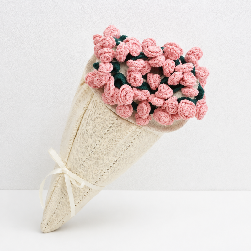 CouldNook Flower Bouquet Blanket - Layered Rolled Rose Display