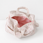 CouldNook Quilted Floral Travel Bag - Top Zipper and Double Handles