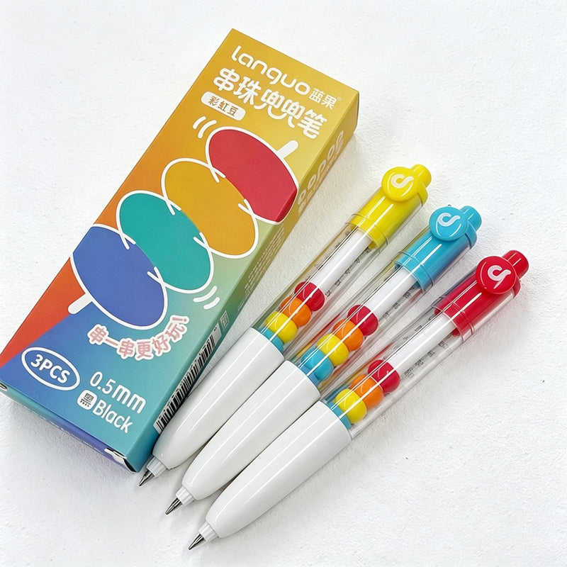 CouldNook Beaded Gel Pen Set - Rearrangeable Inserts and Clear Click Barrels