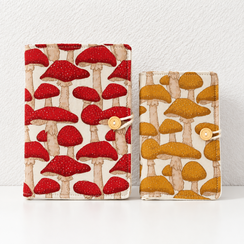 CouldNook Mushroom Ring Binder Notebook - Snap Strap Cover