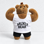 CouldNook Muscle Bear Plush Charm - Raised Arms and Printed Vest