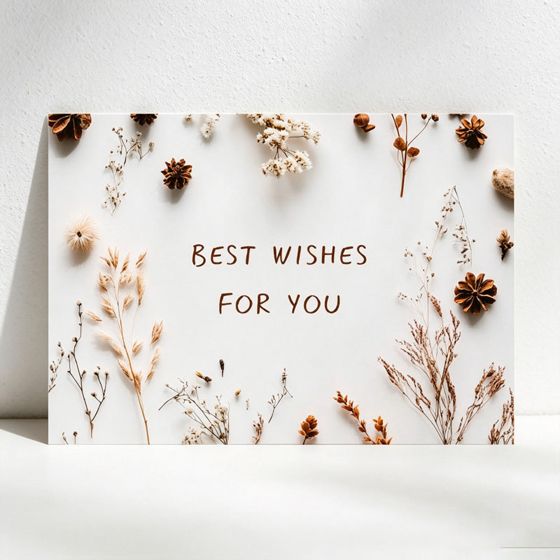 CouldNook Floral Greeting Card - Botanical Wishes Message Designs