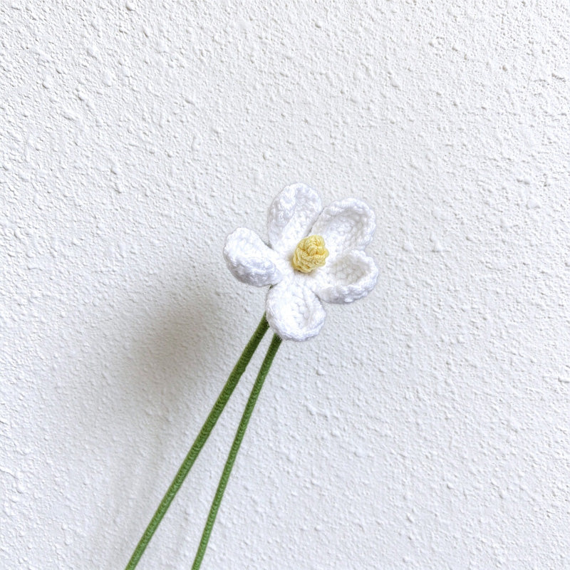 Crochet Flower Stem for Decorative Arrangements