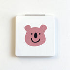 Animal Print Folding Compact Mirror with Square Case
