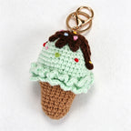 CouldNook Yarn Ice Cream Keychain - Scalloped Scoop Layers