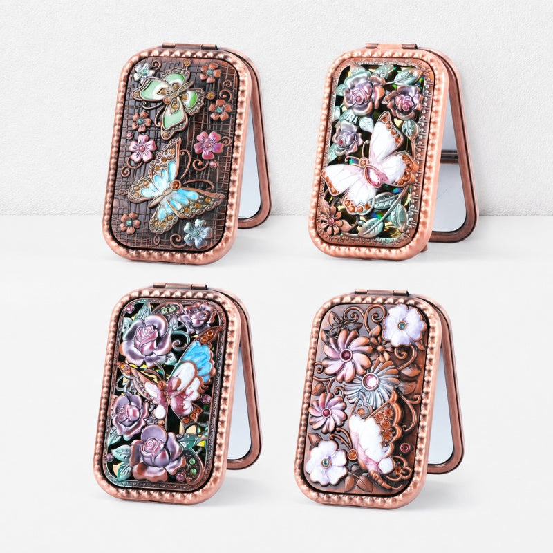 CouldNook Floral Folding Compact Mirror - Folding Support Profile