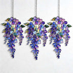 CouldNook Acrylic Floral Window Hanging - Outlined Petals And Trailing Sprigs