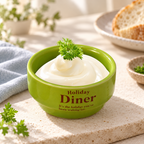 CouldNook Lettered Sauce Bowl - Round Diner Style