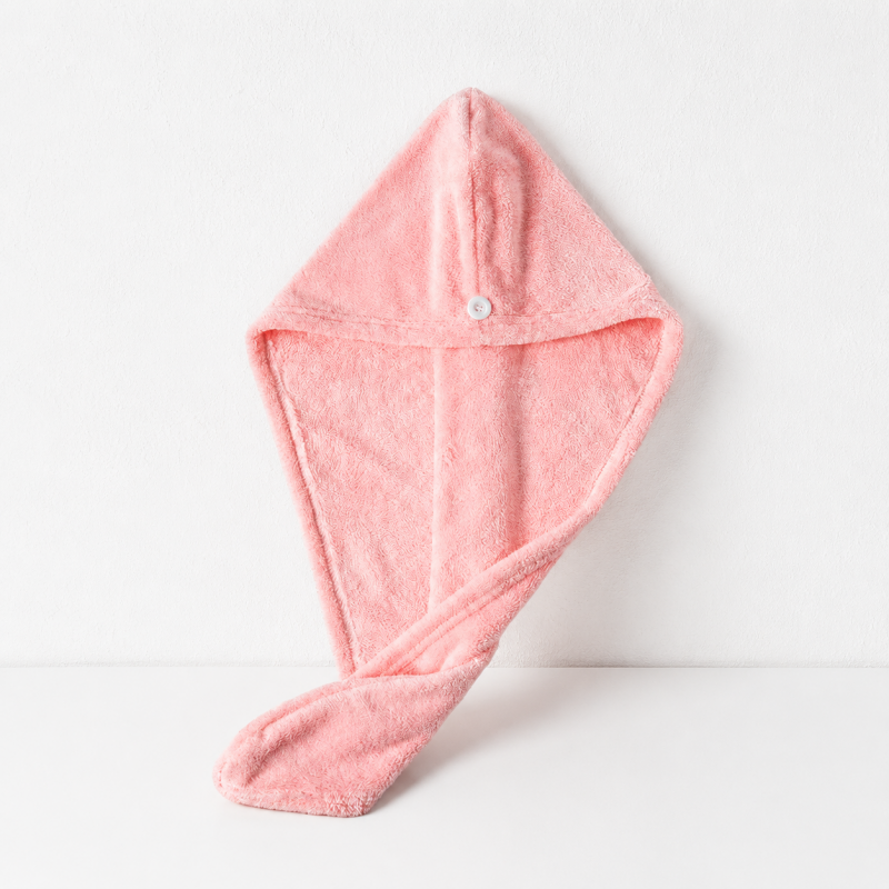 CouldNook Hair Drying Towel Wrap - Button and Loop Closure