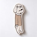 CouldNook Dog Hanging Hand Towel - Long Silhouette And Embroidered Outline