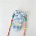 CouldNook Quilted Heart Crossbody Pouch - Gingham Phone Holder