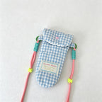 CouldNook Quilted Heart Crossbody Pouch - Gingham Phone Holder