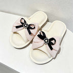 CouldNook Bow Slide Slippers - Three Textured Color Options