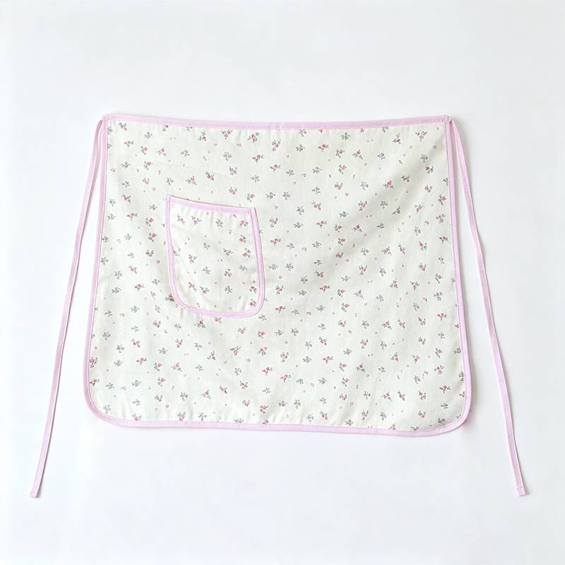 CouldNook Floral Waist Apron - Trimmed Pocket Kitchen Layer