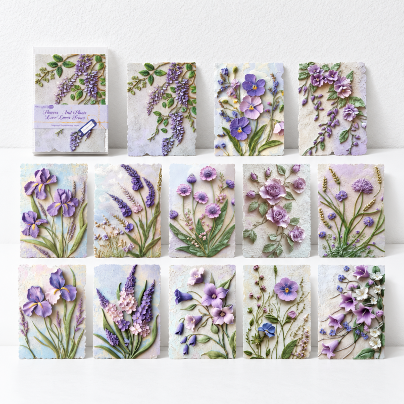 CouldNook Embossed Botanical Paper - Six Floral Color Stories