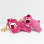 CouldNook Strawberry Bear Plush Charm - Expressive Face and Attachment