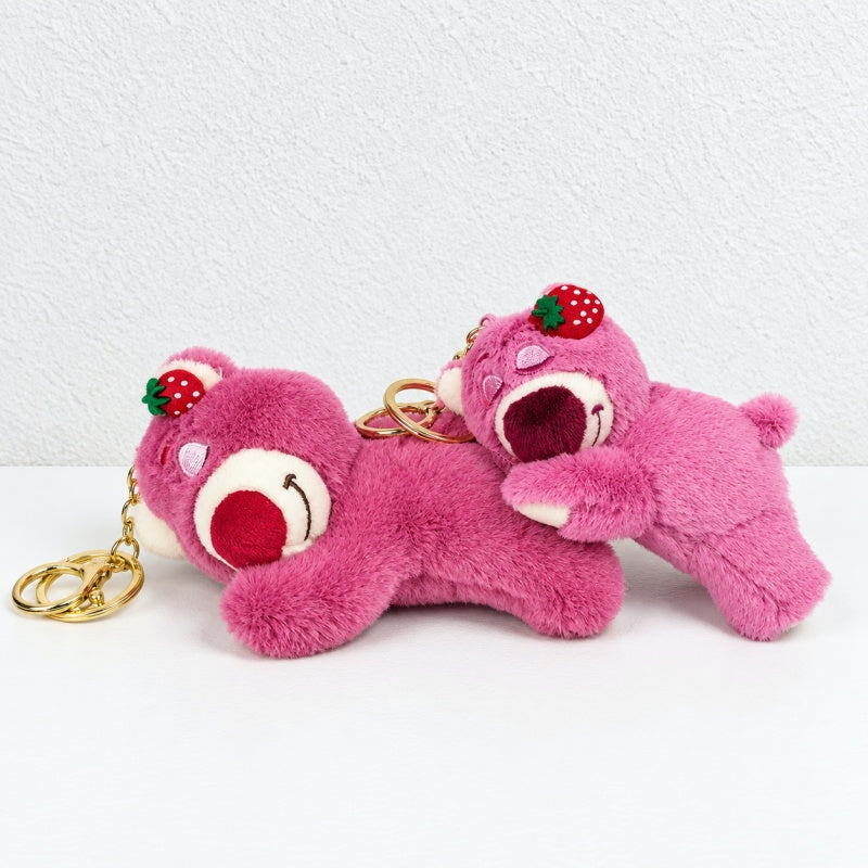 CouldNook Strawberry Bear Plush Charm - Expressive Face and Attachment