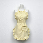 CouldNook Heart Pocket Apron - Corduroy Ruffled Edges