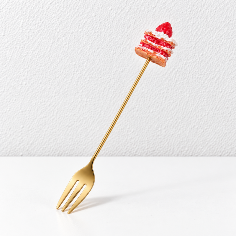 CouldNook Stainless Steel Dessert Spoon/Fork - Layered Visible Details