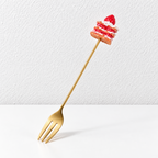 CouldNook Stainless Steel Dessert Spoon/Fork - Layered Visible Details