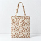 CouldNook Floral Tote Bag - Corduroy Texture and Long Handles