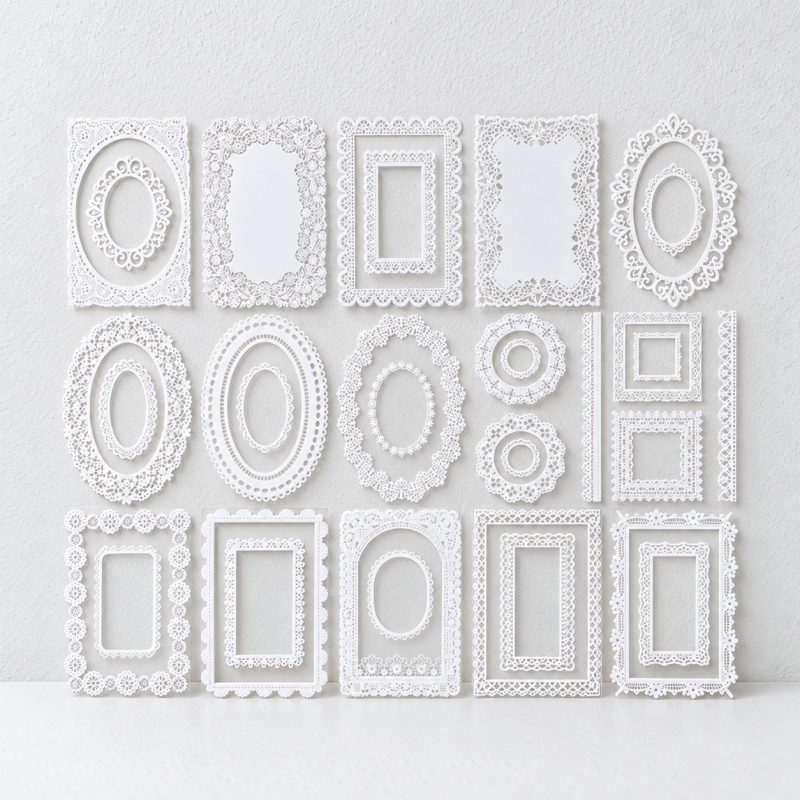 CouldNook Lace PET Sticker Book - Six Vintage Designs