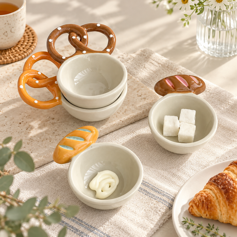 CouldNook Bread Accent Dipping Bowl - Baguette or Pretzel