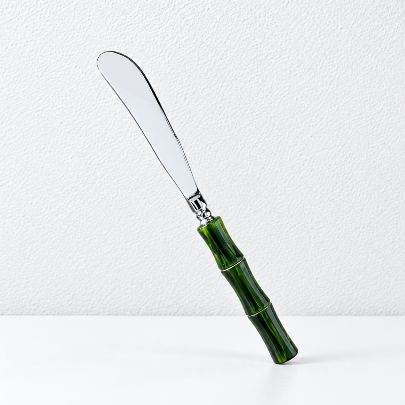 CouldNook Colored Bamboo Look Handle Flatware - Polished Dining Collection