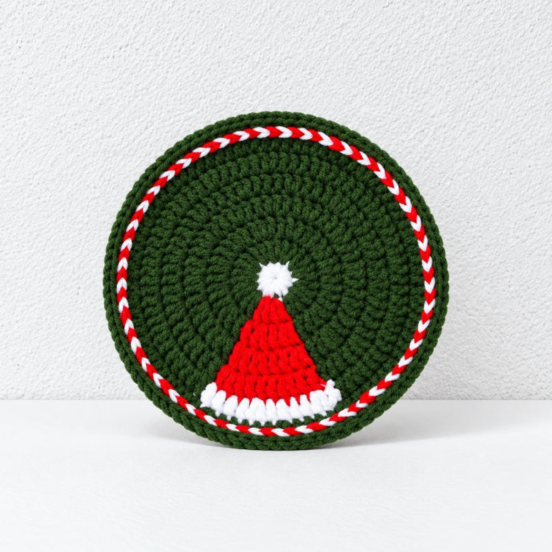 CouldNook Yarn Coaster - Festive Figures and Shaped Cup Accents
