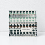 CouldNook Woven Fabric Coaster - Geometric Bands and Fringed Edges