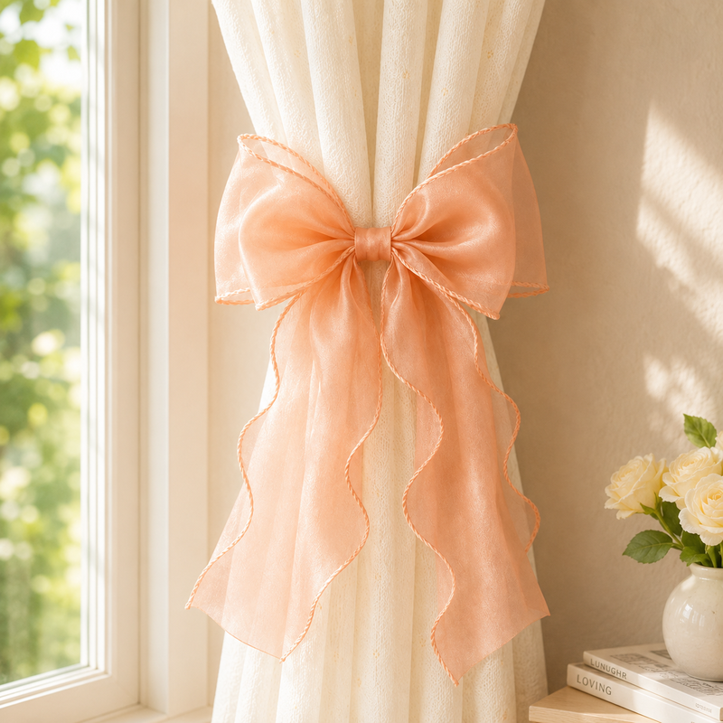 CouldNook Bow Curtain Tieback 2PCS Set - Window Styling Accent