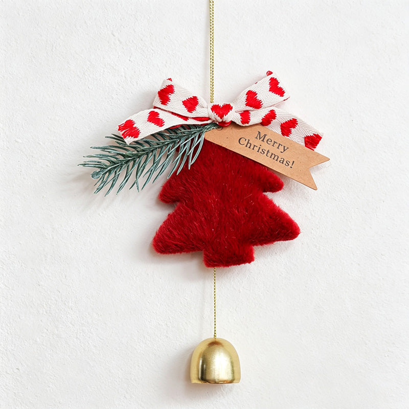 CouldNook Christmas Hanging Ornament - Layered Bow and Bell Detail