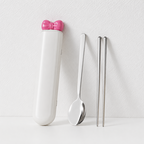 CouldNook Portable Cutlery Set - Spoon Fork Chopsticks and Tube Case