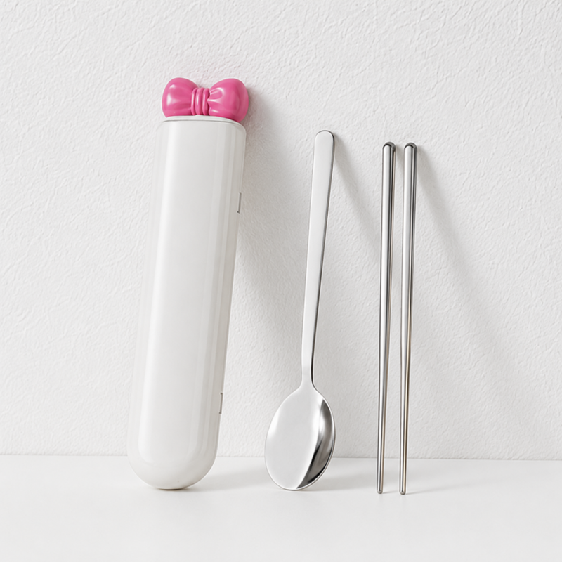 CouldNook Portable Cutlery Set - Spoon Fork Chopsticks and Tube Case