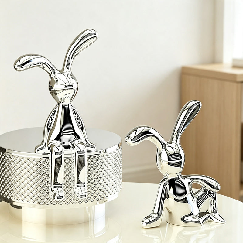 CouldNook Rabbit Wall Hook - Sitting Lying Metal Accent