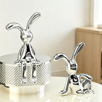 CouldNook Rabbit Wall Hook - Sitting Lying Metal Accent
