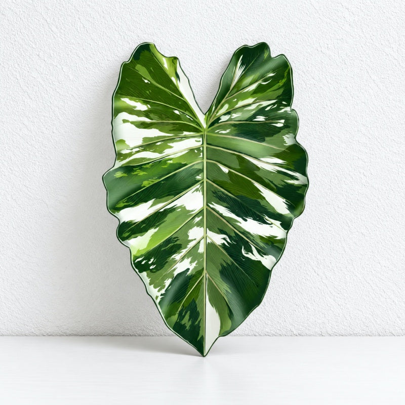 CouldNook Tropical Leaf Coaster - Shaped Edges And Colorful Vein Patterns